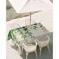 thumbnail image 3 of 60x120 Inch Outdoor Tablecloth with Umbrella Hole Zipper Rectangle Spring Leaves Rectangular Tablecloths Outside Waterproof Retro Pastoral Green Botanical Leaf Vines Patio Table Cover for Picnic, 3 of 8