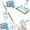 1*mop+10clothes, variant on Cloth Changing Mini Mop, 360° Automatic Hands-Free Pad Ejection with 10 Cleaning Cloths, Wet & Dry Use, Stainless Steel Handle for Kitchen Cabinets, Windows, Mirrors & Furniture