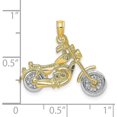 thumbnail image 5 of Gold 14k Two-tone 3-D Moveable Motorcycle Charm - 16.78mm, 5 of 7