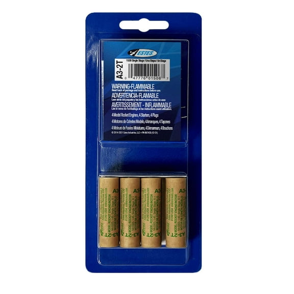 Estes A3-2T 13mm Engine 4pk EST1506 Rocket Motors - A