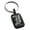 Black, variant on Stainless Steel Letter I Initial Royal Monogram Engraved Small Rectangle Dog Tag Charm Keychain Keyring