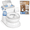 Gray, variant on Jool Baby Real Feel 2-in-1 Potty for Kids, Pink with Wipes Storage and Flushing Sounds
