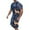 Dark Blue, variant on WXLWZYWL Mens Chrismas Suits Short Sets Outfits 2 Piece Casual Tracksuit Short Sleeve Round Neck Printed T Shirt and Drawstring Shorts Pants Set
