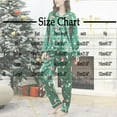 thumbnail image 5 of Censtreet Classic Satin Pajamas for Women Christmas Long Sleeve Button Down Sleepwear Soft Silk Loungewear Pjs Set S-XL, 5 of 5