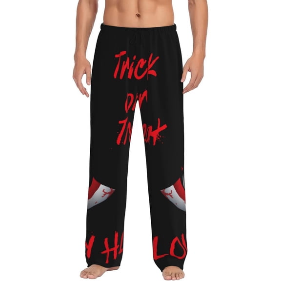 Hirioo Happy Halloween2 for Men's PJ Pajama Pants Sleep Pants Men's Home Trousers with Pockets,S-3XL-Small