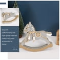 thumbnail image 4 of ColoMX Casa Adorno de caballos de madera Mini Rocking Horse Adornment Small Baby Shower Regalo, 4 of 7