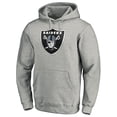 thumbnail image 2 of Men's Heather Gray Las Vegas Raiders Primary Logo Fitted Pullover Hoodie, 2 of 3