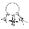 thumbnail image 1 of Softball Keychain Softball Bat Keychain Backpack Pendant Classic Sports Keyring Graduation Gift, 1 of 8