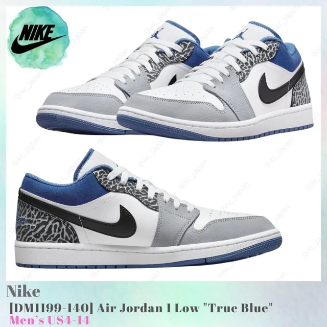N I-K-E A i r-Jor-dan 1 Low True Blue DM1199-140 Men's US4-14 NEW