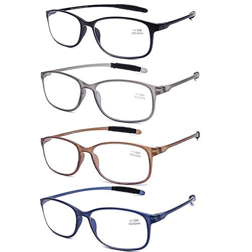 HIYANJN Rimless Reading Glasses For Women Tr90 Blue Light Blocking Eyeglasses Lightweight Frameless Computer Readers 
