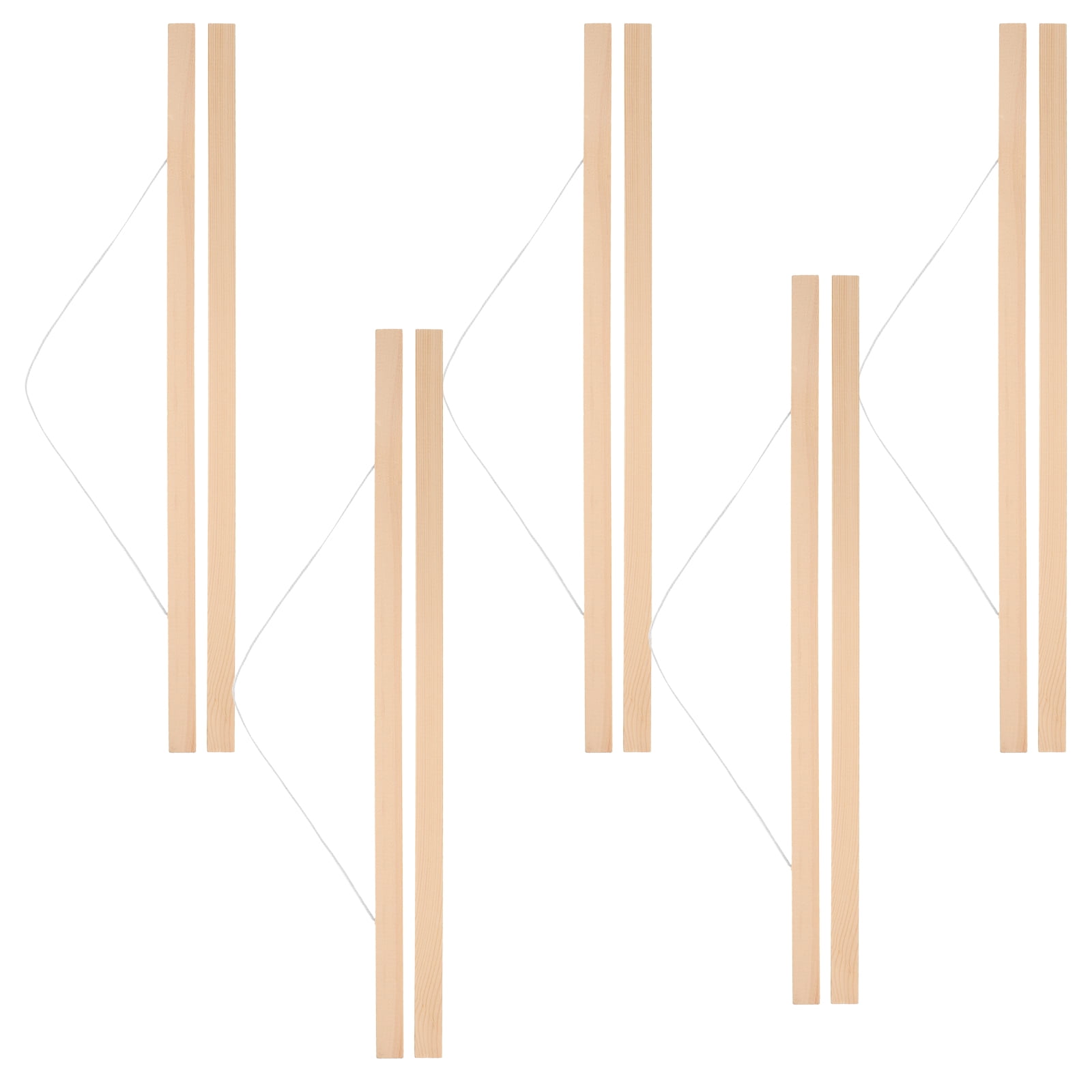 HOMEMAXS DIY Wooden Poster Hanger for Artwork Display Durable Khaki of 5 for Hanging Painting
