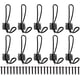 thumbnail image 1 of Ganchos dobles de hierro y acero resistentes para colgar abrigos, sombreros, bolsos y más, estilo rústico shabby chic, paquete de 12, perchas vintage para montar en la pared con tornillos de metal, 1 of 6