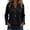 04#Black, variant on Boho Tops for Women Gauze Fringe Cotton Linen Shirts V Neck Long Sleeve Casual Loose Frayed Raw Hem Beach Blouses 2XL