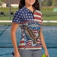 thumbnail image 3 of Aplkyhs American Flag Matching Golf Shirts for Couple Moisture Wicking Golf Tennis Shirts for Women Keep Cool in Hot Weather Breathable Fabric Lightweight for Tennis Enthusiasts, 3 of 7