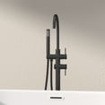 thumbnail image 3 of Logmey Freestanding Bathtub Faucet Floor Mounted Two Handles in Matte Black, 3 of 11