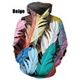 thumbnail image 3 of Sudadera con capucha para hombre, con estampado 3D de plumas, con estampado gráfico, para hombre y mujer, estilo informal, a la moda, con estampado completo, para uso urbano, 3 of 5