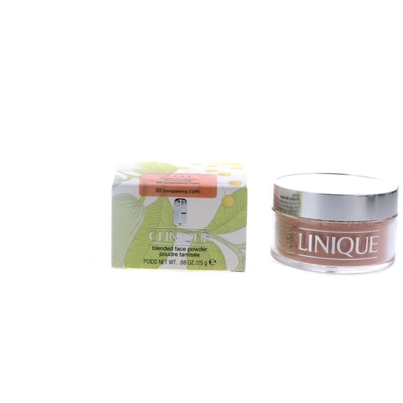 Clinique Blended Face Powder Foundation Makeup for Skin, 02 Transparency, 0.88 oz