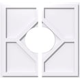 thumbnail image 1 of Ekena Millwork CMP20EY2-07000 20 Po OD x 7 Po ID Carré Embry Architecture Grade PVC Contemporain Médaillon de Plafond - 2 Pièces, 1 of 1