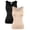 2 Pack Black Beige, variant on MISS MOLY Shapewear Tummy Control Tank Top Compression Tanks for Women V-Neck Camisole Cami Slimming Body Shaper
