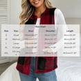 thumbnail image 2 of cocolona Womens Fleece Vest Crew Neck Open Front Sleeveless Jacket Fall Winter Loose Casual Plaid Outerwear, 2 of 7