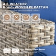 thumbnail image 5 of Vcatnet 7 Pieces Outdoor Patio Furniture Sectional Sofa Wicker Conversation Set with Ottomans Navy Blue, 5 of 7