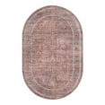 thumbnail image 3 of Unique Loom Nostalgia Collection Area Rug - Euphoria (5' 3" x 8' Oval Rust Red and Brown/Beige), 3 of 7