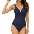 thumbnail image 1 of Traje de Baño Sexy con Cuello en V de las Mujeres, Diseño de Sombreado Abdominal de Apriete para la Playa Y la Piscina, 1 of 8