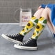 thumbnail image 5 of Fotbe Sunflowers Calcetas Divertidas Estampadas para Hombre y Mujer, Calcetas de Algodón hasta la Rodilla para Caminar, Correr, Enfermería y Embarazo, 5 of 6