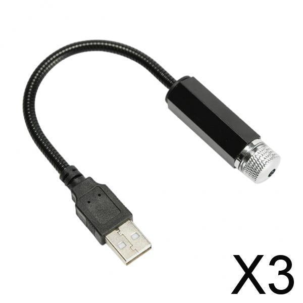 3xUSB Star Night Light Mini Atmósfera Cielo Estrellado Romántico Flexible Para 3 piezas