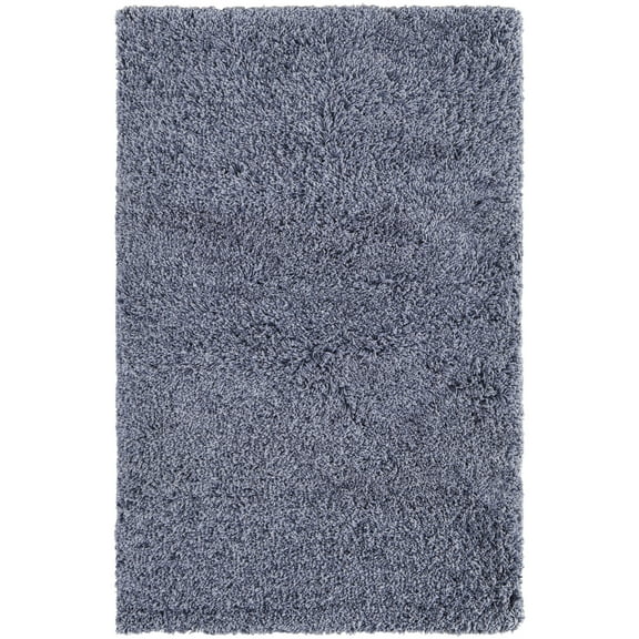 8' X 10' Blue Shag Hand Tufted Area Rug