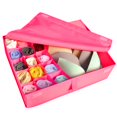 thumbnail image 2 of Multipurpose Oxford Cloth Underwear Organizer Socks Storage Case Separated Compartments(Rosy), 2 of 8