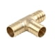 thumbnail image 3 of Conector de Tee de 3 vías de latón con rosca de 19 mm para manguera, adaptador para combustible, aire, agua, gas y aceite, 3 piezas, 3 of 4