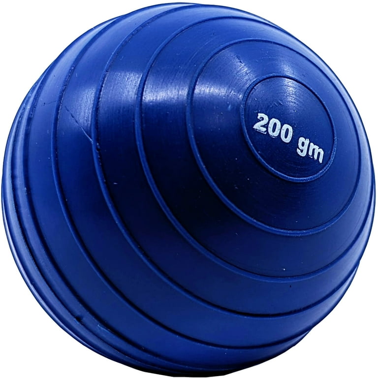 PRISP Indoor Thrown Shot Put - Ribbed PVC Throwing Ball With Non-Marking Surface, Multiple Weights Available