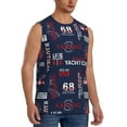 thumbnail image 2 of Balery Nautical Style Sailboat Men's Sleeveless Muscle Shirts Workout Tank Top, Moisture Wicking, Odor Protection-Large, 2 of 8