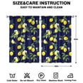 thumbnail image 2 of Nursery Curtains Boys Girls Kids Lemon Navy Print Pattern Window Drapes for Living Bedroom Playroom Room Decor Rod Pocket 42x63Inch 2 Panels, 2 of 2