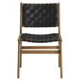 thumbnail image 6 of Modway Saoirse Faux Leather Wood Dining Side Chair - Set of 2 in Walnut Black, 6 of 10