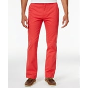 Tommy Hilfiger NEW Red Mens Size 34X30 Dot-Pattern Custom-Fit Pants