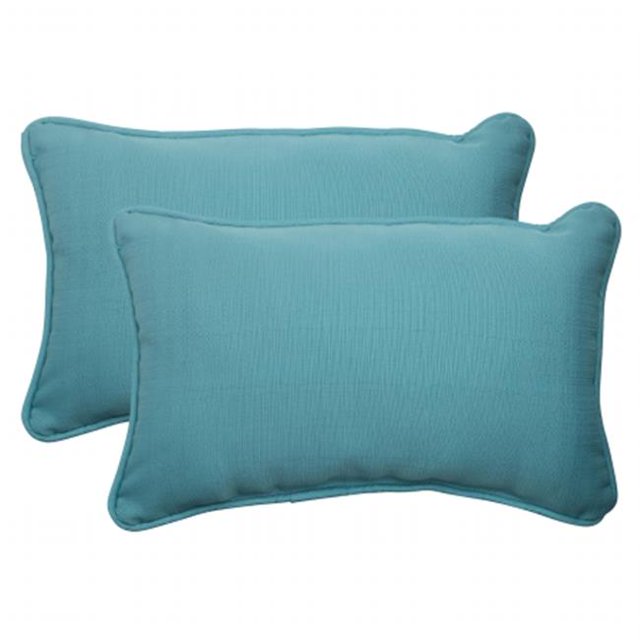 Pillow Perfect 506999 Forsyth Turquoise Rectangle Jeter Oreiller (Lot de 2)