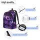 thumbnail image 3 of Balery Purple Hippo In Water Mochila Clásica Impresa Básica para Viaje, Mochila Escolar Resistente al Agua, Mochila de Lona con Correas Ajustables-Small, 3 of 5
