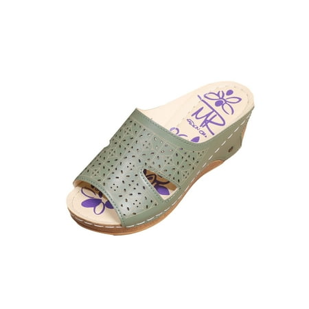 

Gzztg Womens Sandles Wedge Heel Sandals Women S Stitching Hollow Sleeve Mid-Heel Thick-Soled For Women