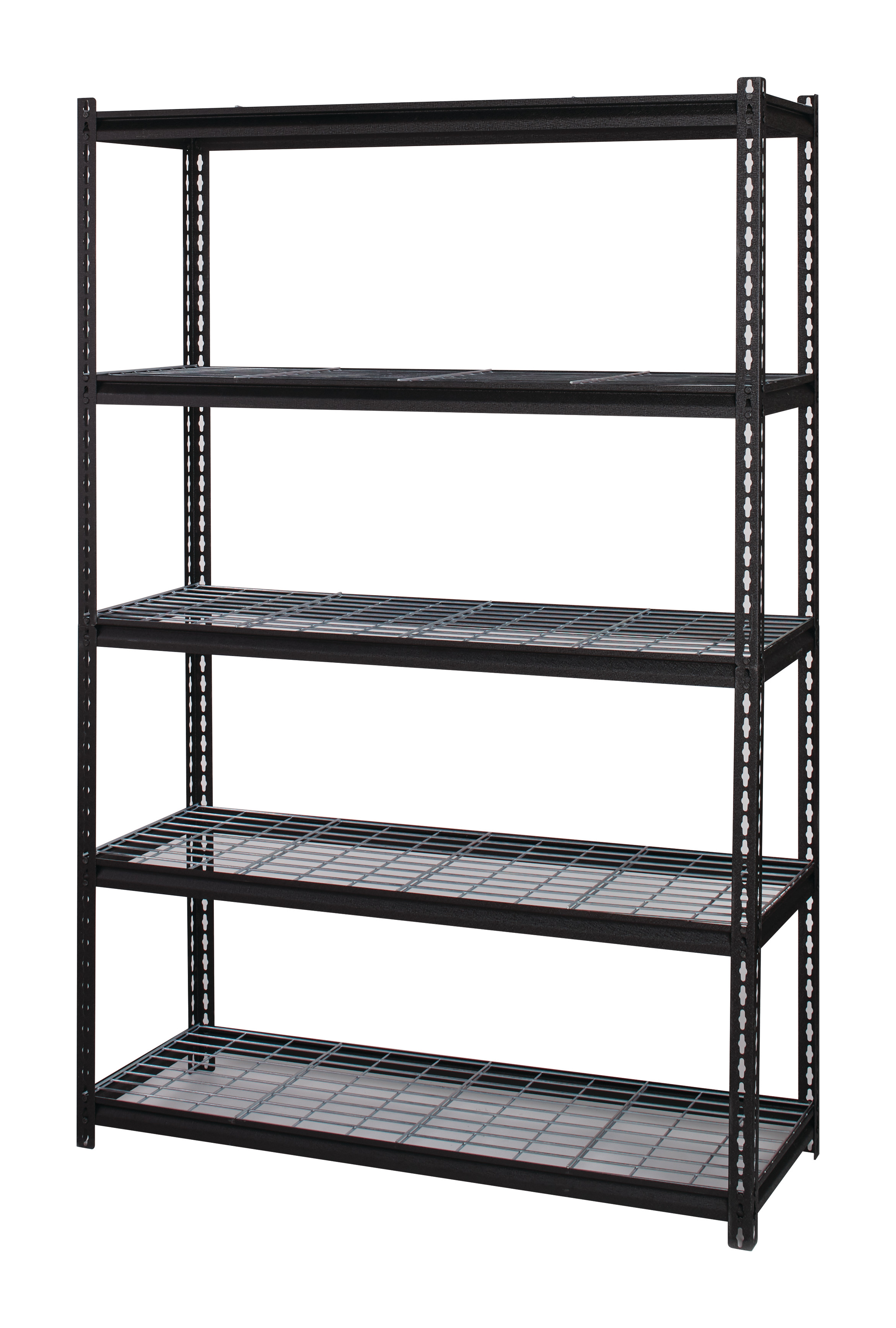 Iron Horse 2300 Riveted Wire Deck Shelving, 5-Shelf, 18Dx48Wx72H, Black - image 5 of 11