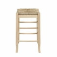 thumbnail image 4 of Boraam Wood Square Rush Backless Counter Stool in Blonde Oak Finish, 4 of 5