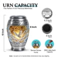 thumbnail image 2 of SABURIAL Owl Urn - Little Cremation Urns For Adult Ashes Women - Funeral Urns For Ashes Adult Male Small Keepsake - Combo Of 10 Inch & 3 Inch - Decorative Mini Urn, 2 of 7