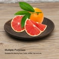thumbnail image 6 of Solid Dark Color Wood Fruit Tray Round Food Serving Tray Tea Desert Cake Dish Plate (15cm), 6 of 8