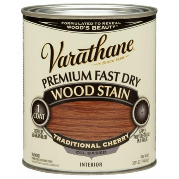 Varathane 262008 1 Quart Traditional Cherry Fast Dry Wood Stain