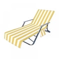thumbnail image 1 of Lounge Chair Beach Towel With Top Fitted Pocket 78" x 30" Lounge Pool Chair Cover with 2 Side Pocket Chaise Towel Cover for Pool Sunbathing Garden Beach Hotel,Easy to Carry No Sliding, 1 of 3