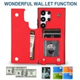 thumbnail image 5 of Allytechgroup PU Leather Case for Samsung Galaxy S25 Ultra, Built-in Shoulder Strap Credit Card Slot Wallet Phone Case Shockproof Full Body Protective for Samsung Galaxy S25 Ultra, Red, 5 of 8