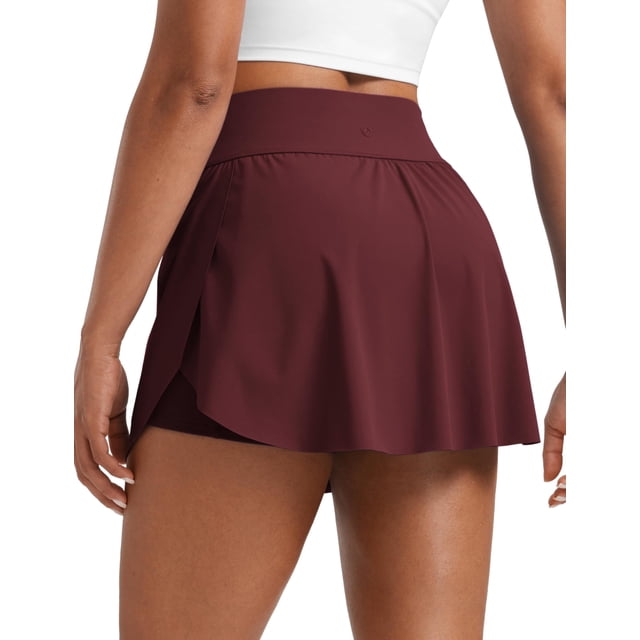 Falda CRZ YOGA Skort de Tenis de Cintura Alta con Bolsillos Talle S