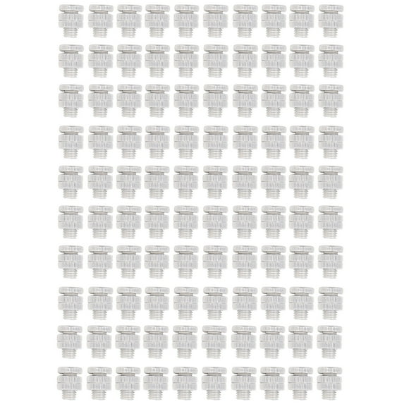 100PCS Electric Fence Connector Aluminium Alloy 0.8cm Thread Fence Wire Slotted Bolt for Outdoor