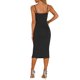 thumbnail image 3 of Vestido midi sin mangas de tirantes delgados con corte y abertura para mujer INSPIRE CHIC XS negro, 3 of 6